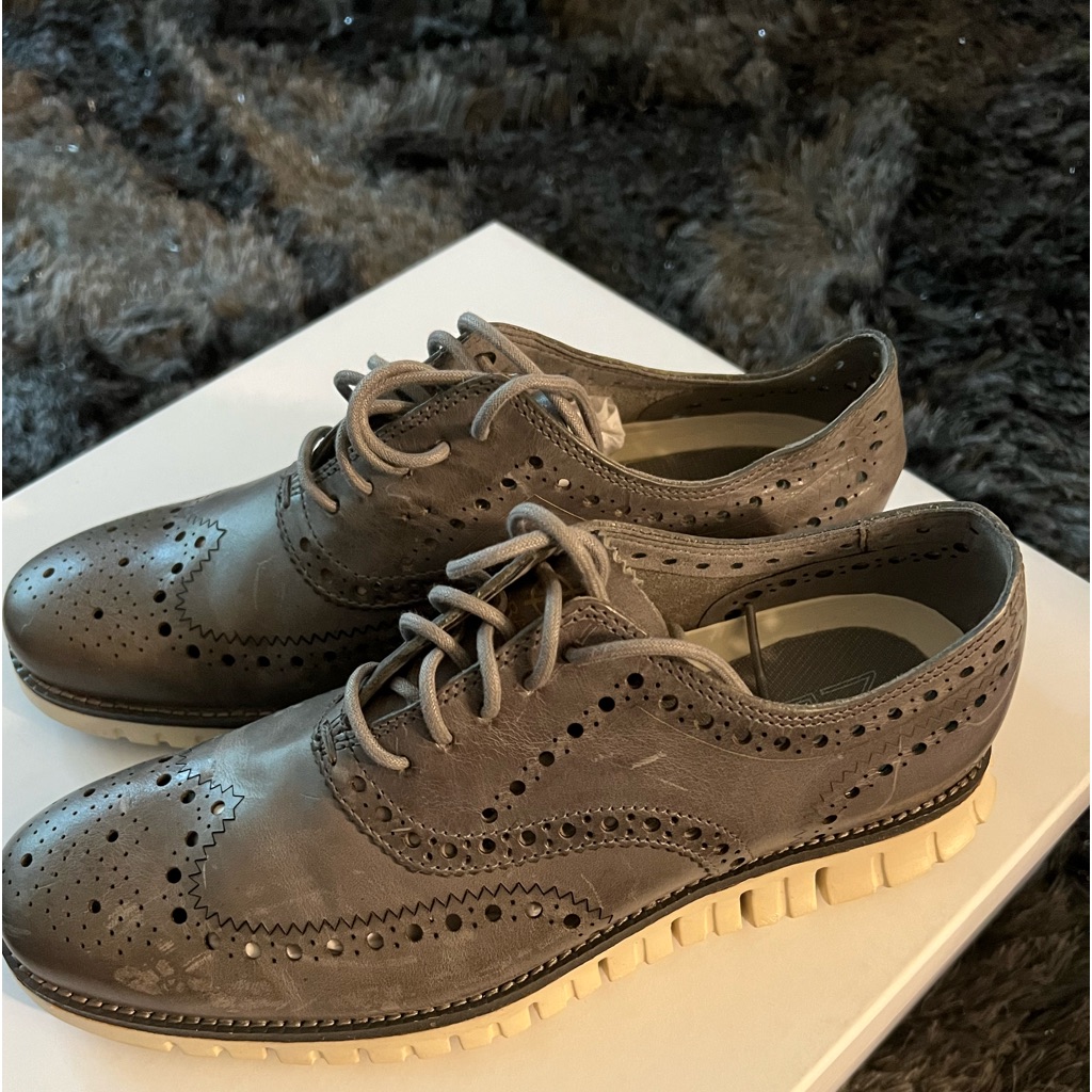 Nwob Cole Haan Zero Grand Leather Wingtip Walking Shoe 7mens/9-9.5womens